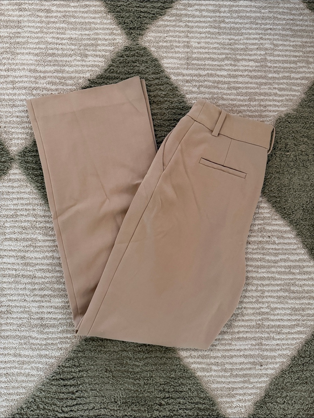 Favorite Daughter Tailored Khaki Straight-Leg Trousers